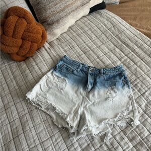 Ombré Denim Shorts